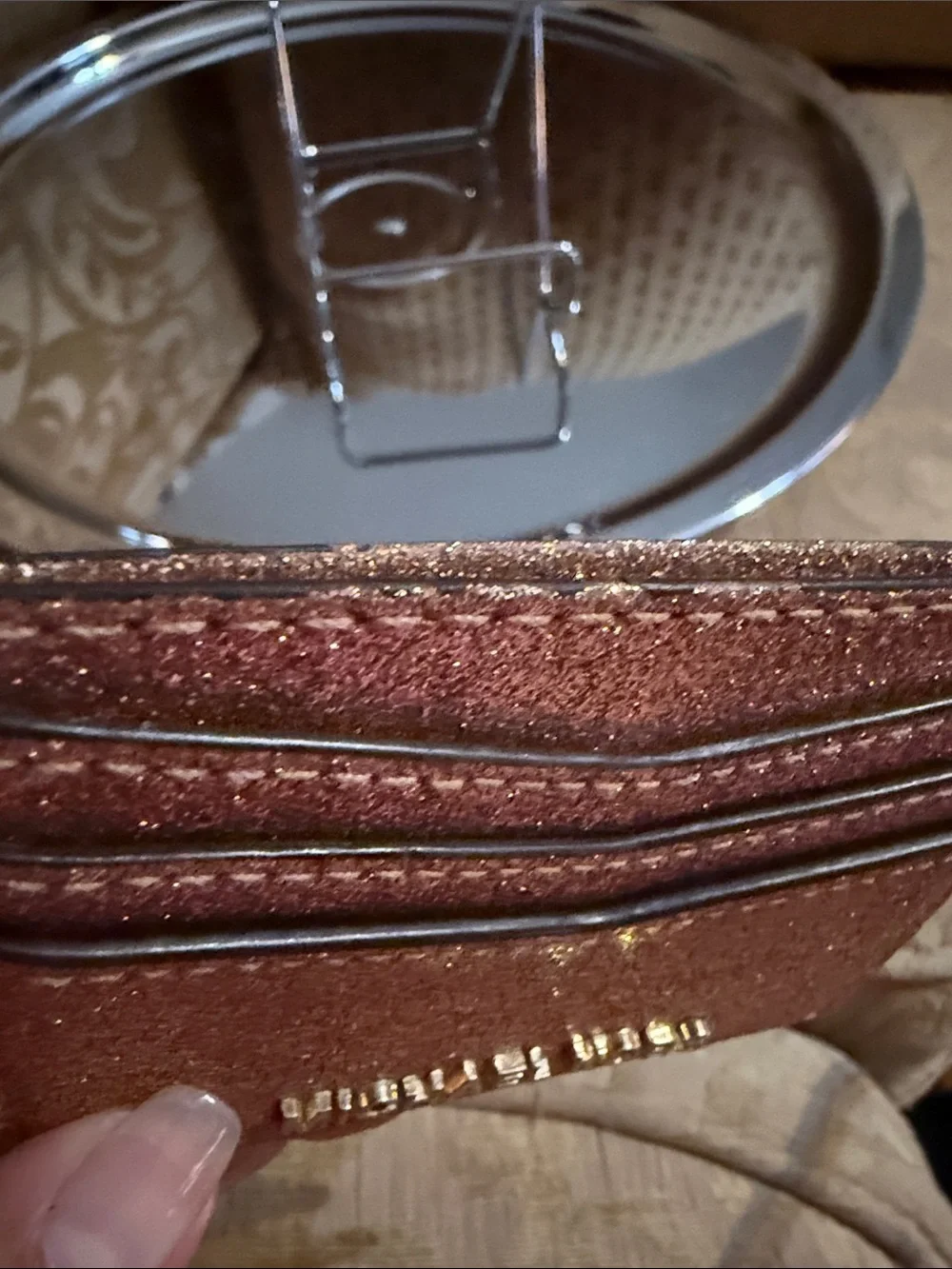 Michael Kors Travel Glitter Card Case EUC